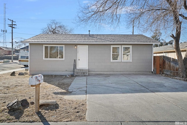 view of front of property with a patio area