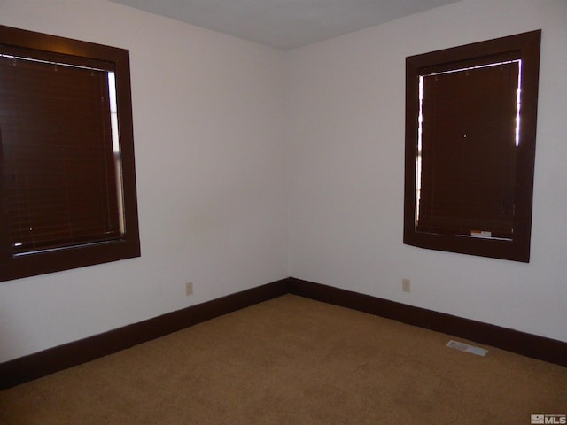 spare room with carpet floors