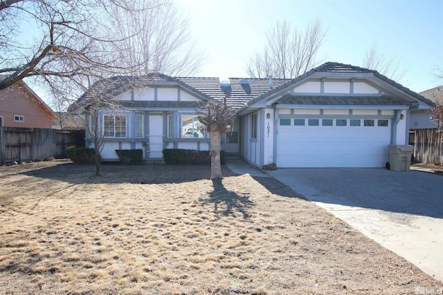 view of front facade featuring a garage