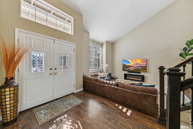 entryway featuring dark hardwood / wood-style flooring