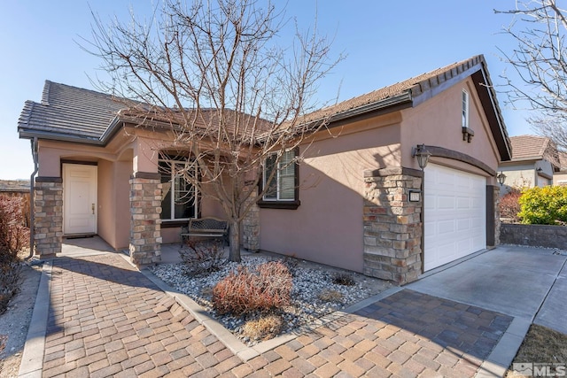 view of front of home featuring a garage