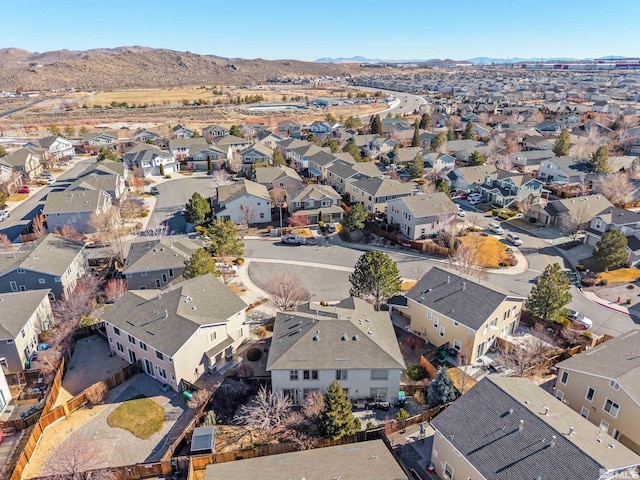 aerial view featuring a mountain view