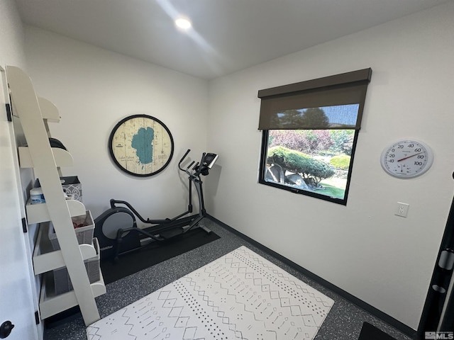 view of workout area