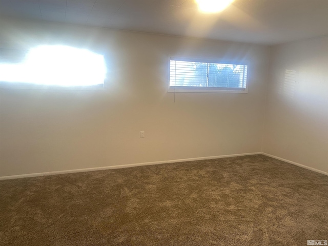 view of carpeted spare room