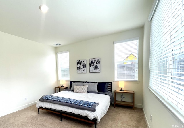 view of carpeted bedroom