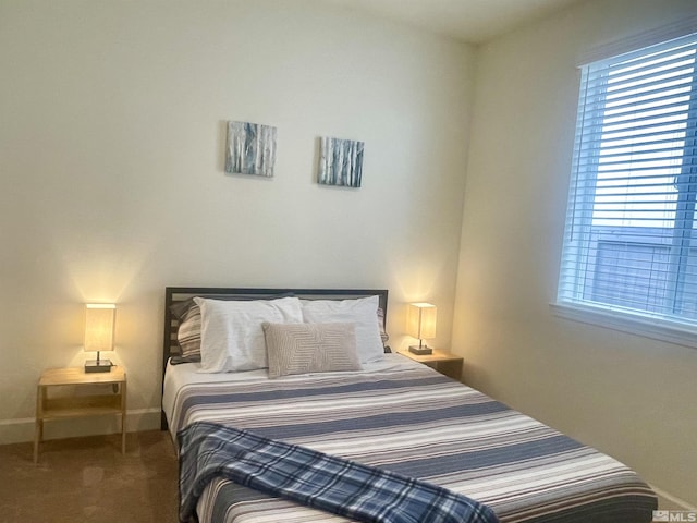 view of carpeted bedroom