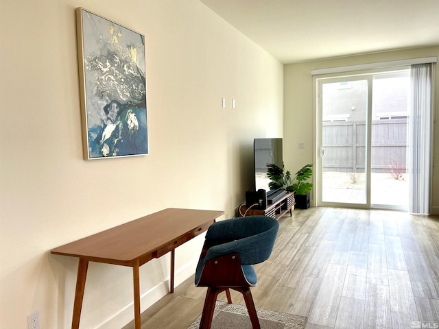 interior space featuring light hardwood / wood-style floors