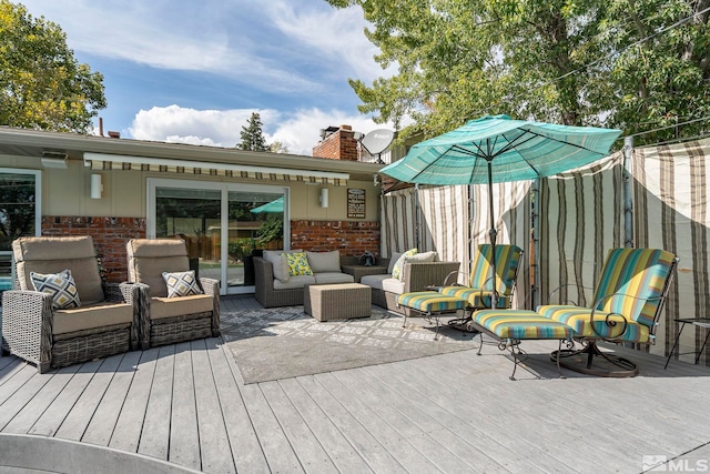 exterior space with an outdoor hangout area