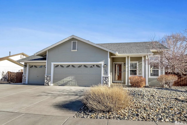 ranch-style house with a garage