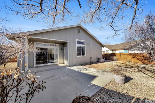 rear view of property with a patio