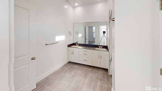 bathroom with vanity