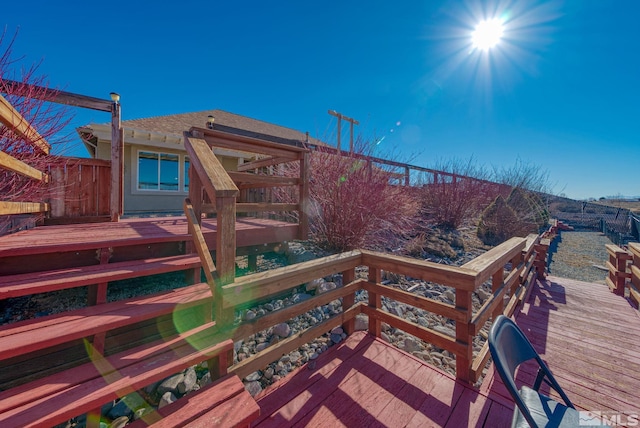 view of wooden deck