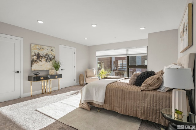 view of carpeted bedroom