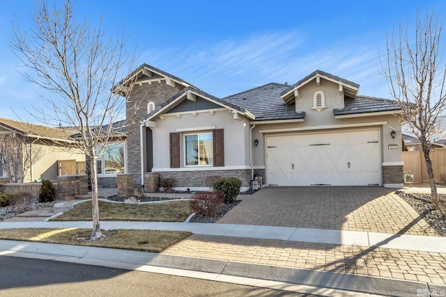 craftsman-style house with a garage