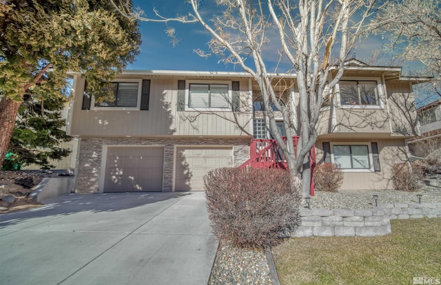 split foyer home with a garage