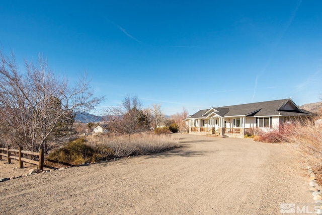 view of front of property with covered porch