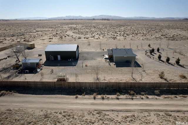 aerial view with a mountain view