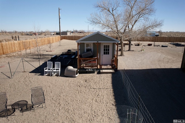 exterior space featuring a rural view