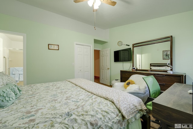 bedroom with ceiling fan