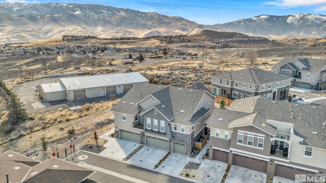 aerial view featuring a mountain view