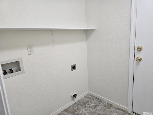 laundry area featuring hookup for an electric dryer and hookup for a washing machine