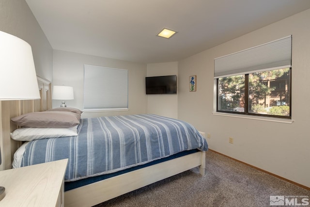 view of carpeted bedroom