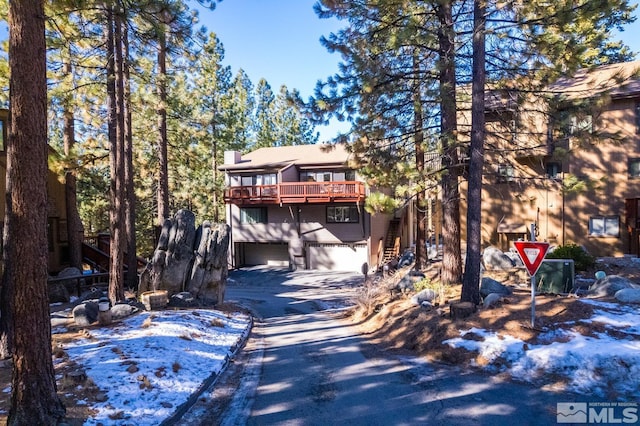 view of front of house featuring a garage