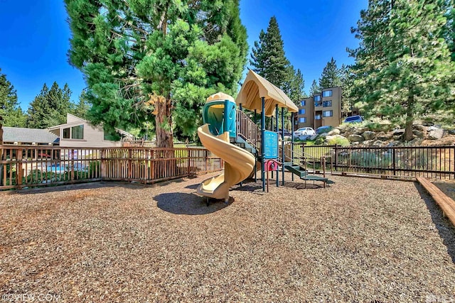 view of jungle gym