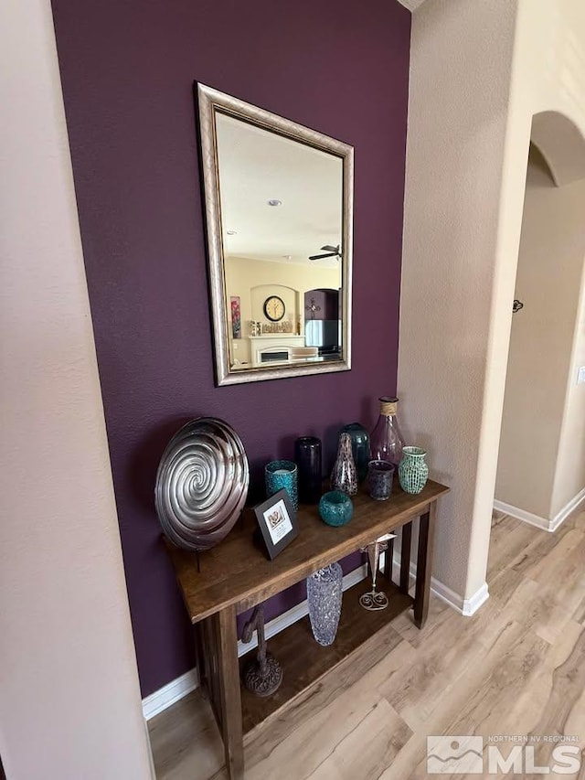 interior details featuring hardwood / wood-style floors