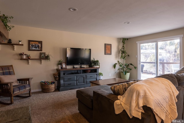 view of carpeted living room