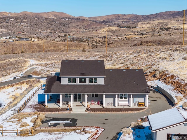 exterior space with a mountain view