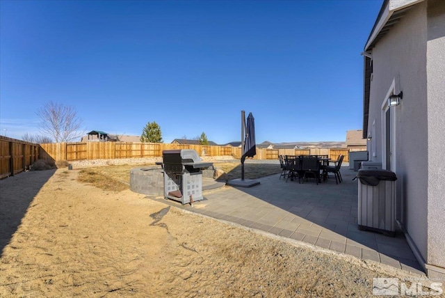 view of yard with a patio