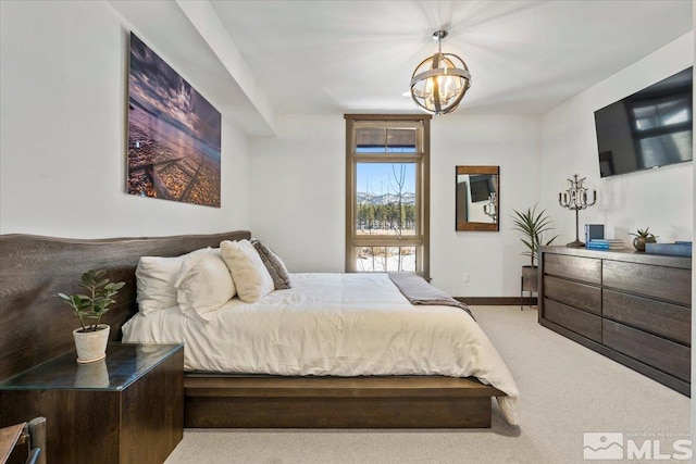 view of carpeted bedroom