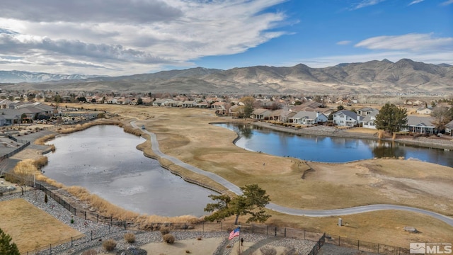 property view of water with a mountain view