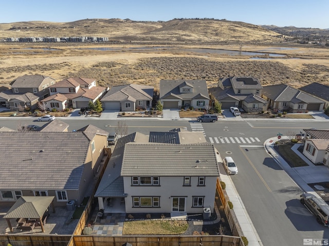 bird's eye view featuring a mountain view