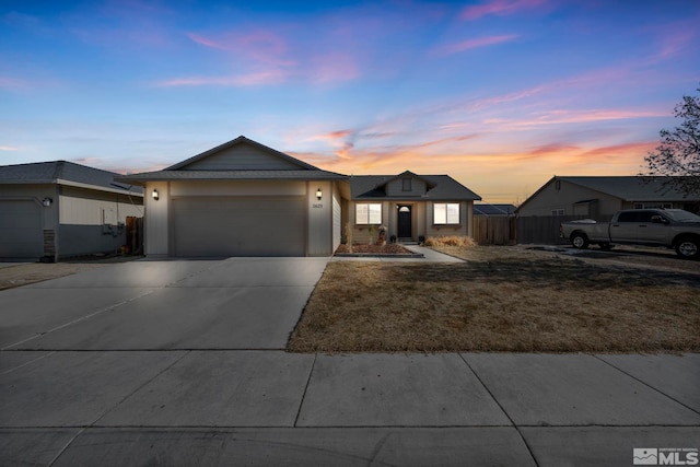 view of front of house featuring a garage