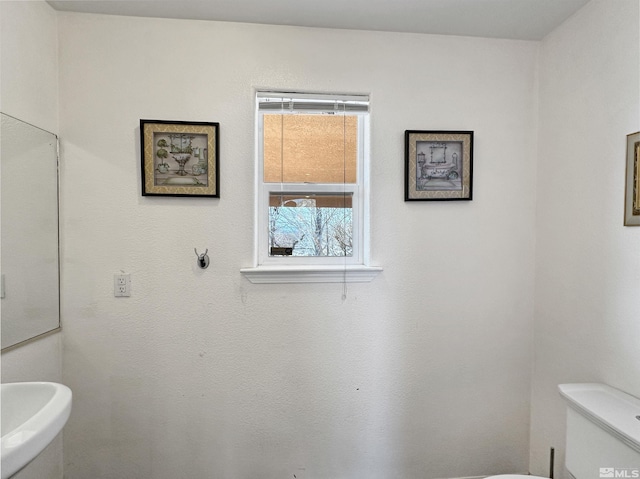 bathroom featuring toilet and sink