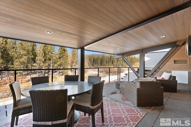 view of patio / terrace with an outdoor hangout area