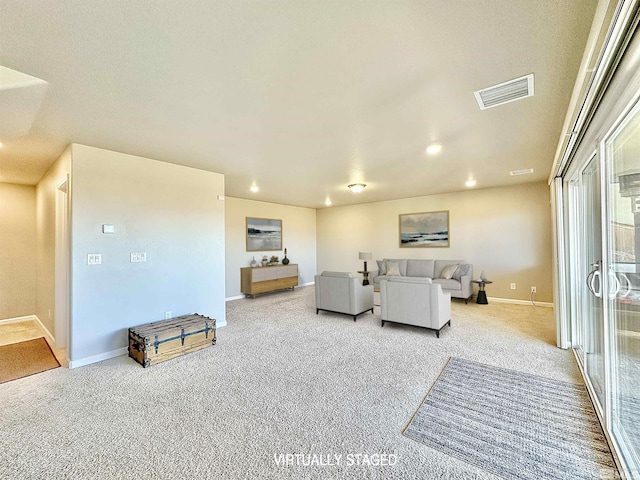 view of carpeted living room