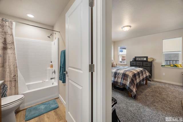 interior space with hardwood / wood-style floors and a textured ceiling