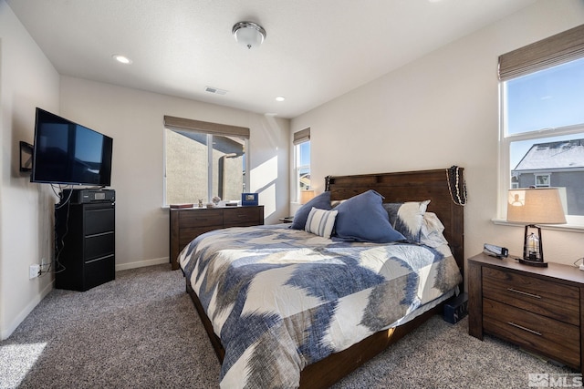 view of carpeted bedroom