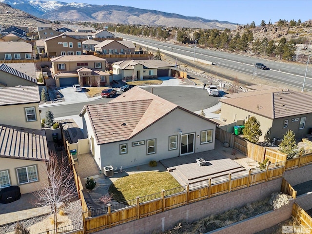 bird's eye view featuring a mountain view