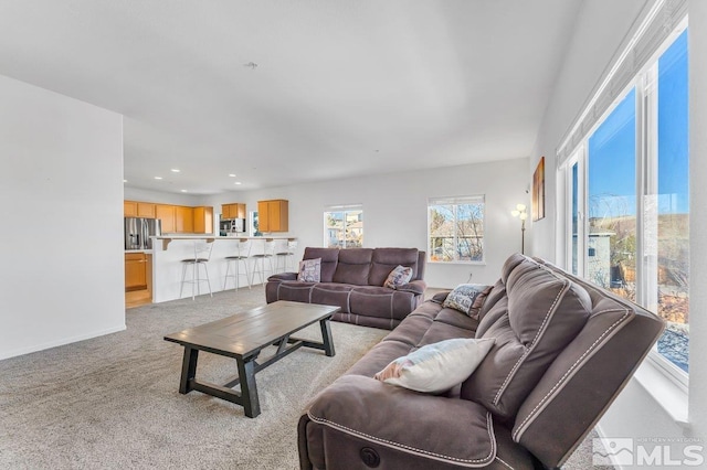 view of carpeted living room