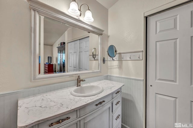 bathroom with vanity