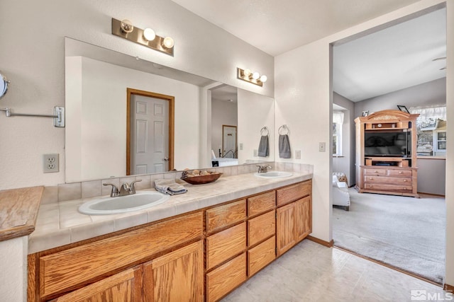 bathroom with vanity