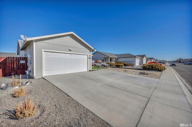 view of property exterior featuring a garage