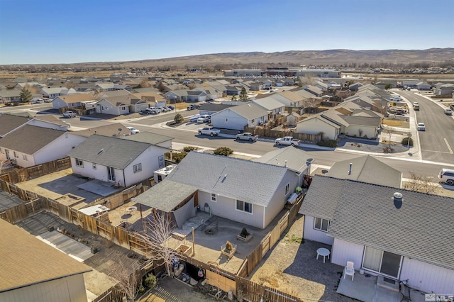 bird's eye view featuring a mountain view