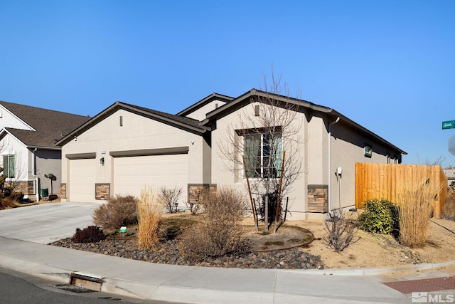 view of front of home featuring a garage