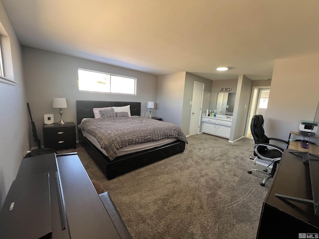 view of carpeted bedroom