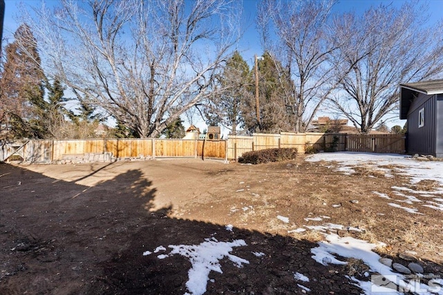 view of snowy yard